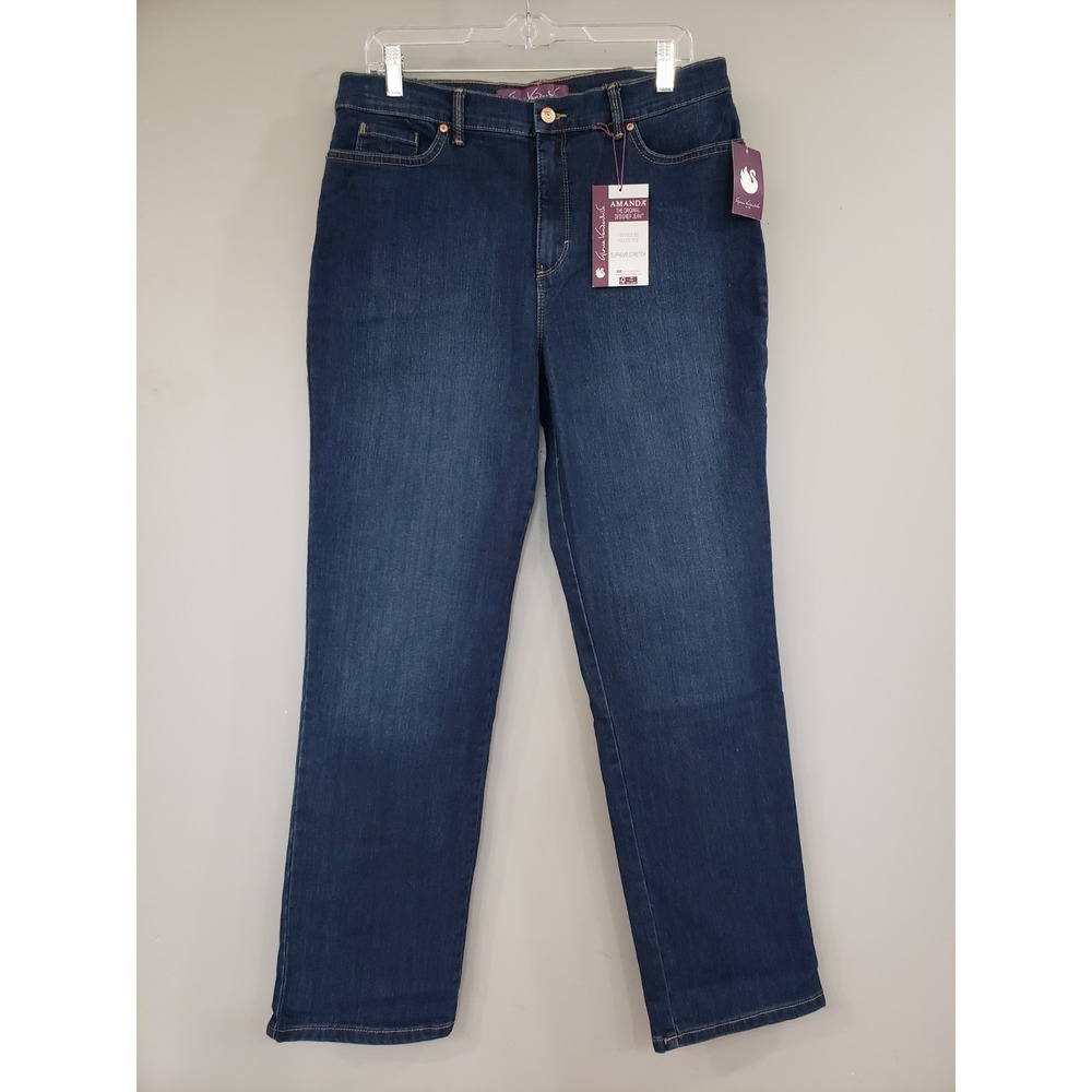 NEW Gloria Vanderbilt Jeans Amanda Jeans Blue‎ Denim Tapered Leg Supreme Stretch
